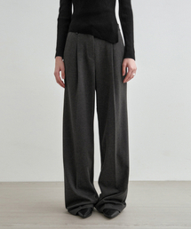 MONGDOL（モンドル）の「ウィンターver) ワンタックワイドスラックスチャコール MDPT025FWCHARCOAL（スラックス）」