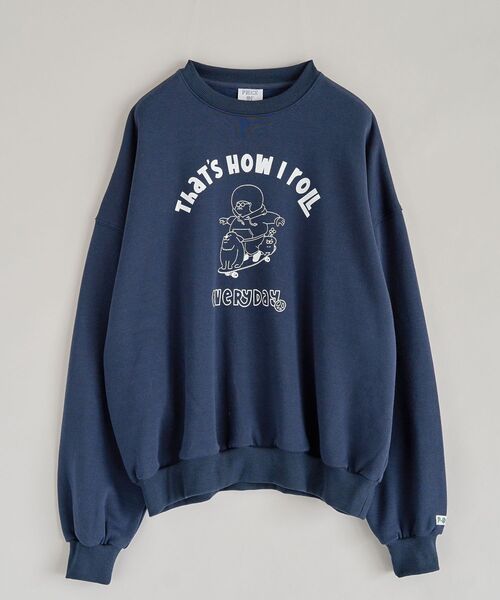 CRAFT STANDARD BOUTIQUE（クラフトスタンダードブティック）の「【P・O・P・S】裏起毛スウェットシャツ（スウェット・メンズ・ホワイト系その他/ブラウン/グリーン/ベージュ/ネイビー/ブラック・M/L/XL）」の6枚目の写真