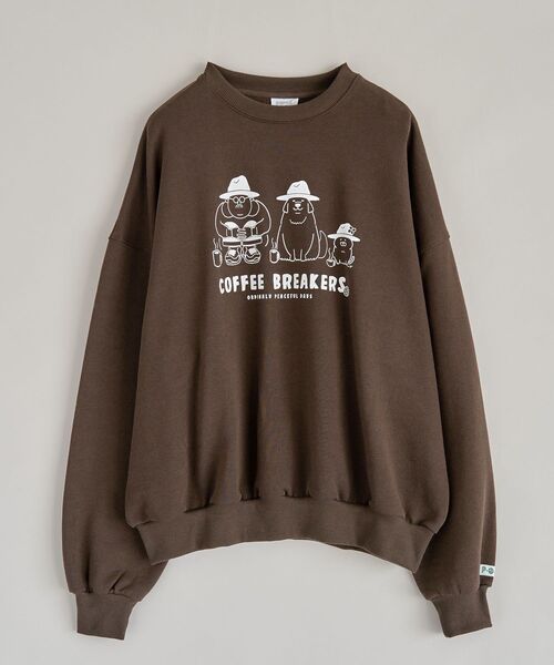 CRAFT STANDARD BOUTIQUE（クラフトスタンダードブティック）の「【P・O・P・S】裏起毛スウェットシャツ（スウェット・メンズ・ホワイト系その他/ブラウン/グリーン/ベージュ/ネイビー/ブラック・M/L/XL）」の3枚目の写真