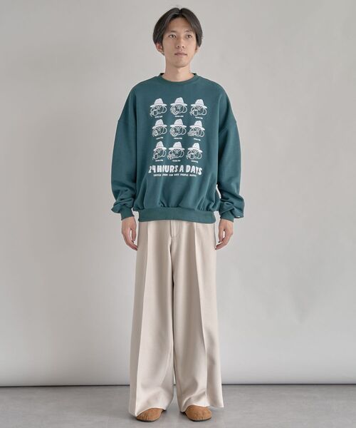 CRAFT STANDARD BOUTIQUE（クラフトスタンダードブティック）の「【P・O・P・S】裏起毛スウェットシャツ（スウェット・メンズ・ホワイト系その他/ブラウン/グリーン/ベージュ/ネイビー/ブラック・M/L/XL）」の18枚目の写真