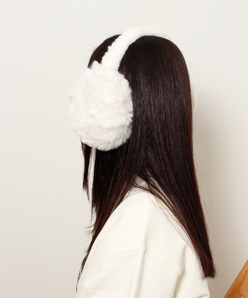 ALWAYS GOOD TIME（オルウェイズグッドタイム）の「シンプルフェイクファーイヤーマフ／防寒・あったか耳あて　折り畳み可能（ユニセックス）（イヤーマフ・レディース・ホワイト系1/ホワイト系2/ブラック系1/ブラック系2/グレー系1/グレー系2/ブラウン系1/ブラウン系2・FREE）」の9枚目の写真