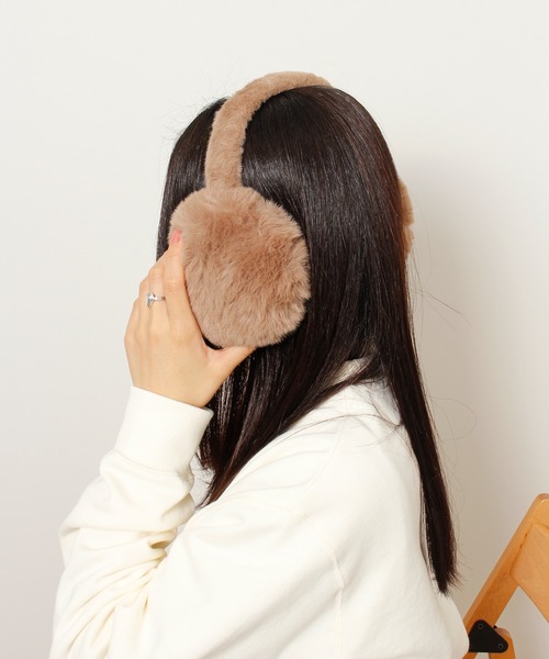 ALWAYS GOOD TIME（オルウェイズグッドタイム）の「シンプルフェイクファーイヤーマフ／防寒・あったか耳あて　折り畳み可能（ユニセックス）（イヤーマフ・レディース・ホワイト系1/ホワイト系2/ブラック系1/ブラック系2/グレー系1/グレー系2/ブラウン系1/ブラウン系2・FREE）」の19枚目の写真