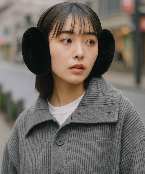 ALWAYS GOOD TIME（オルウェイズグッドタイム）の「シンプルフェイクファーイヤーマフ／防寒・あったか耳あて　折り畳み可能（ユニセックス）（イヤーマフ・レディース・ホワイト系1/ホワイト系2/ブラック系1/ブラック系2/グレー系1/グレー系2/ブラウン系1/ブラウン系2・FREE）」の12枚目の写真