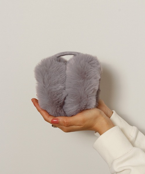 ALWAYS GOOD TIME（オルウェイズグッドタイム）の「シンプルフェイクファーイヤーマフ／防寒・あったか耳あて　折り畳み可能（ユニセックス）（イヤーマフ・レディース・ホワイト系1/ホワイト系2/ブラック系1/ブラック系2/グレー系1/グレー系2/ブラウン系1/ブラウン系2・FREE）」の16枚目の写真