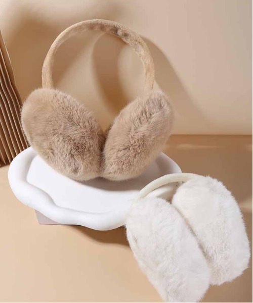 ALWAYS GOOD TIME（オルウェイズグッドタイム）の「シンプルフェイクファーイヤーマフ／防寒・あったか耳あて　折り畳み可能（ユニセックス）（イヤーマフ・レディース・ホワイト系1/ホワイト系2/ブラック系1/ブラック系2/グレー系1/グレー系2/ブラウン系1/ブラウン系2・FREE）」の17枚目の写真