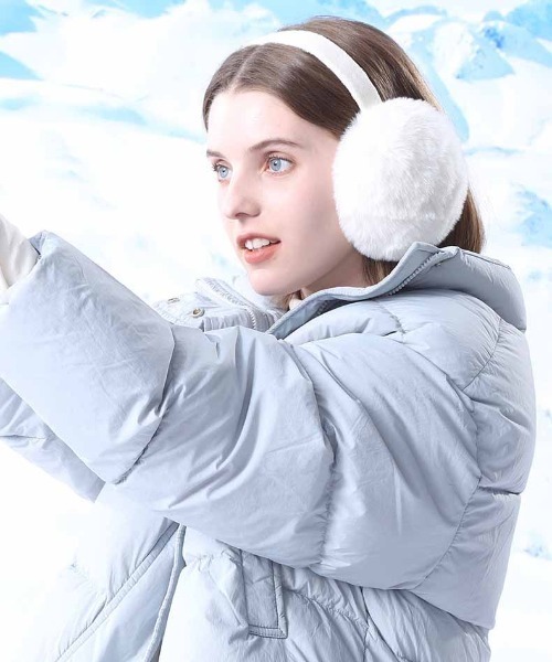 ALWAYS GOOD TIME（オルウェイズグッドタイム）の「シンプルフェイクファーイヤーマフ／防寒・あったか耳あて　折り畳み可能（ユニセックス）（イヤーマフ・レディース・ホワイト系1/ホワイト系2/ブラック系1/ブラック系2/グレー系1/グレー系2/ブラウン系1/ブラウン系2・FREE）」の14枚目の写真