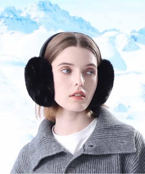 ALWAYS GOOD TIME（オルウェイズグッドタイム）の「シンプルフェイクファーイヤーマフ／防寒・あったか耳あて　折り畳み可能（ユニセックス）（イヤーマフ・レディース・ホワイト系1/ホワイト系2/ブラック系1/ブラック系2/グレー系1/グレー系2/ブラウン系1/ブラウン系2・FREE）」の13枚目の写真