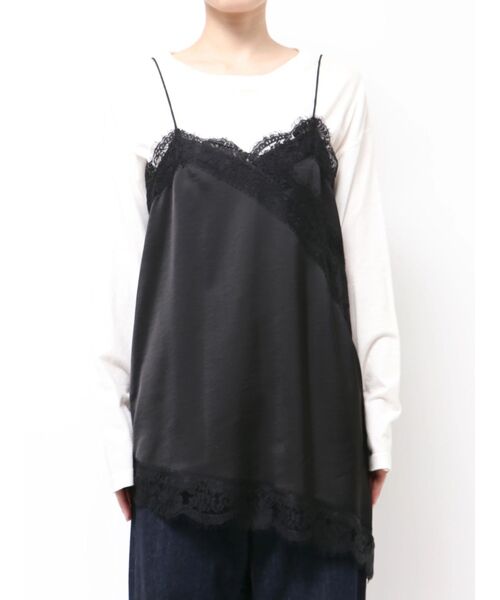 Ungrid（アングリッド）の「レースデザインキャミ（キャミソール・レディース・その他1/オフホワイト/ブラック・FREE）」の5枚目の写真