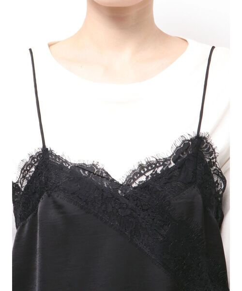 Ungrid（アングリッド）の「レースデザインキャミ（キャミソール・レディース・その他1/オフホワイト/ブラック・FREE）」の8枚目の写真