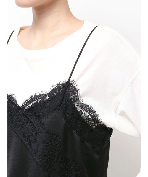 Ungrid（アングリッド）の「レースデザインキャミ（キャミソール・レディース・その他1/オフホワイト/ブラック・FREE）」の9枚目の写真