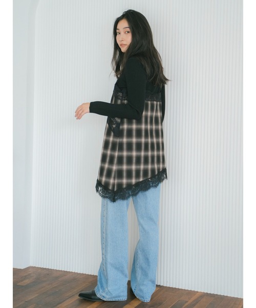 Ungrid（アングリッド）の「レースデザインキャミ（キャミソール・レディース・その他1/オフホワイト/ブラック・FREE）」の20枚目の写真