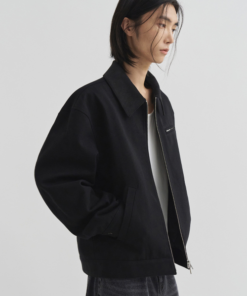 DRAW FIT（ドローフィット）の「コントラストワークトラッカージャケット[ブラック]（デニムジャケット・メンズ・その他・LARGE/X-LARGE/MEDIUM）」の2枚目の写真