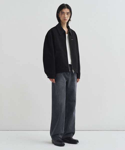 DRAW FIT（ドローフィット）の「コントラストワークトラッカージャケット[ブラック]（デニムジャケット・メンズ・その他・LARGE/X-LARGE/MEDIUM）」の3枚目の写真