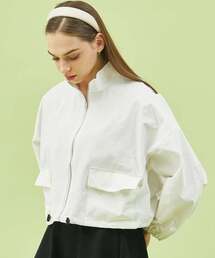 WOMENクロップオーバーフィットショートナイトジャンパージャケット[WHITE]
