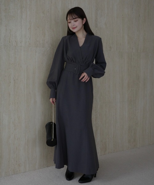 ワンピース NOANOA ZOZO限定カラー】ノーカラーナローワンピース（ワンピース）｜anuans