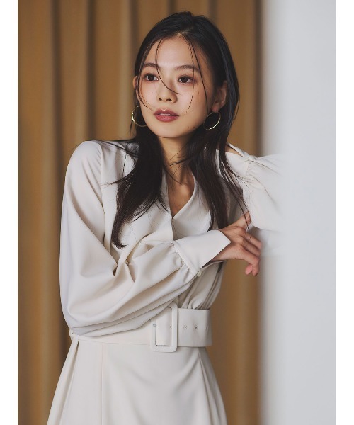 ZOZO限定カラー】ノーカラーナローワンピース（ワンピース）｜anuans