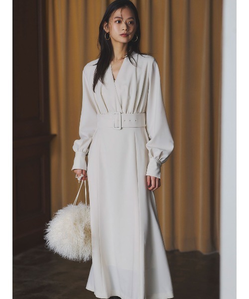 xxx　anuansワンピース ツイストギャザーワンピース