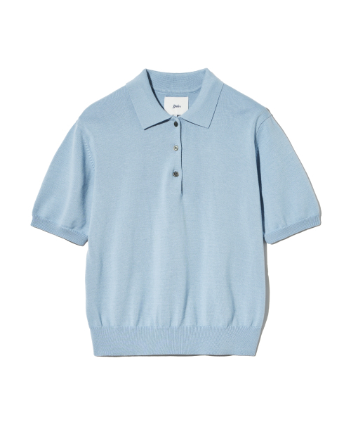 YALE(イェール)の「ウィメンズスーピマコットン半袖ポロニットライトブルー(Tシャツ/カットソー・レディース・その他・SMALL/LARGE/MEDIUM)」の3枚目の写真