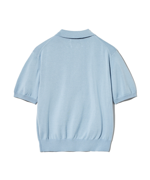 YALE(イェール)の「ウィメンズスーピマコットン半袖ポロニットライトブルー(Tシャツ/カットソー・レディース・その他・SMALL/LARGE/MEDIUM)」の4枚目の写真