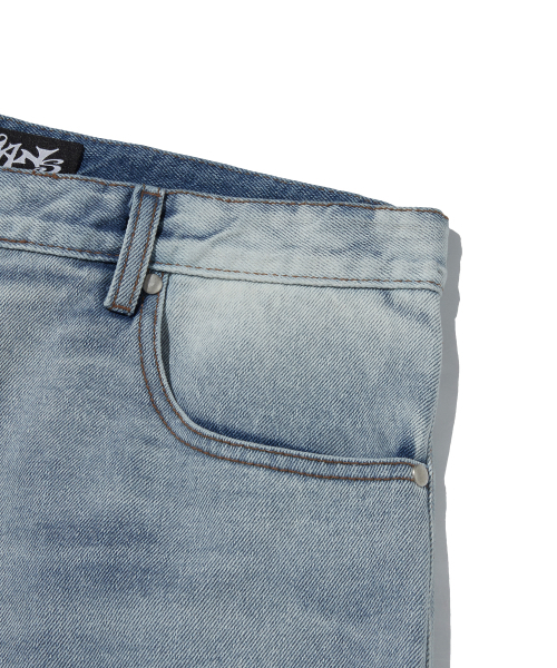 suade（スエード）の「BRUSH WASHED DENIM [LIGHT BLUE]（デニムパンツ・レディース・その他・MEDIUM/LARGE/SMALL）」の4枚目の写真