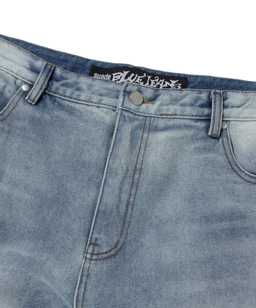 suade（スエード）の「BRUSH WASHED DENIM [LIGHT BLUE]（デニムパンツ・レディース・その他・MEDIUM/LARGE/SMALL）」の5枚目の写真