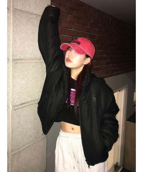 LEATHERY（レザリー）の「クルーキッド スティッチ クロップ パファージャケット [MATT BK]（ダウンジャケット/コート・レディース・その他・FREE）」の6枚目の写真