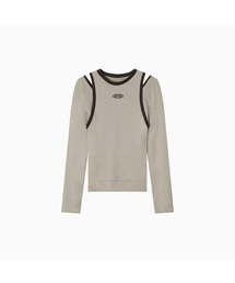 Stretch Layered T Shirt_Beige