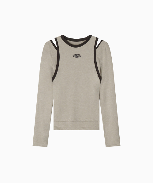 MENASOO(ミナス)の「Stretch Layered T Shirt_Beige(Tシャツ/カットソー・レディース・Beige・SMALL/MEDIUM)」の12枚目の写真