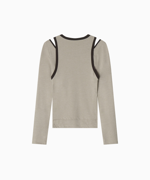 MENASOO(ミナス)の「Stretch Layered T Shirt_Beige(Tシャツ/カットソー・レディース・Beige・SMALL/MEDIUM)」の13枚目の写真