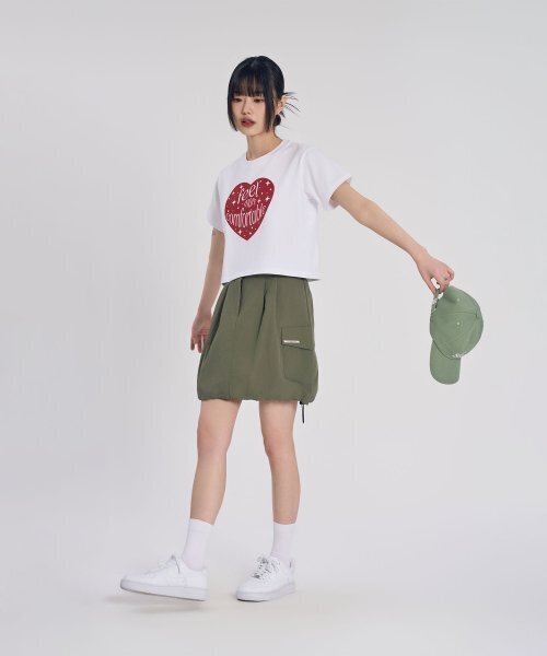 SLOW RECORD HOUSE(スローレコードハウス)の「ナイロンカーゴミニスカート_カーキ(スカート・レディース・その他・OS)」の10枚目の写真