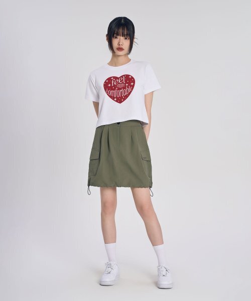SLOW RECORD HOUSE(スローレコードハウス)の「ナイロンカーゴミニスカート_カーキ(スカート・レディース・その他・OS)」の11枚目の写真