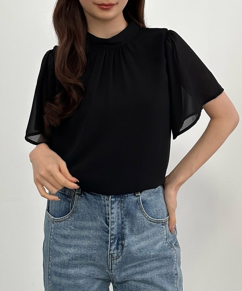 CENEA(セネア)の「2WAYフレアスリーブブラウス(シャツ/ブラウス・レディース・アイボリー/ブラック/ホワイト・LARGE/MEDIUM/SMALL)」の15枚目の写真