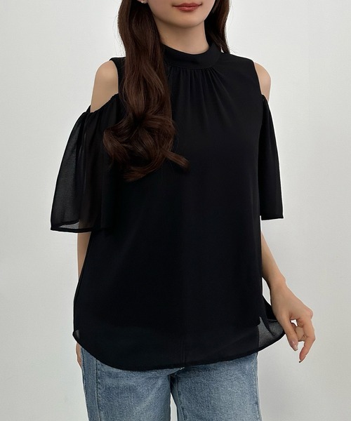 CENEA(セネア)の「2WAYフレアスリーブブラウス(シャツ/ブラウス・レディース・アイボリー/ブラック/ホワイト・LARGE/MEDIUM/SMALL)」の16枚目の写真