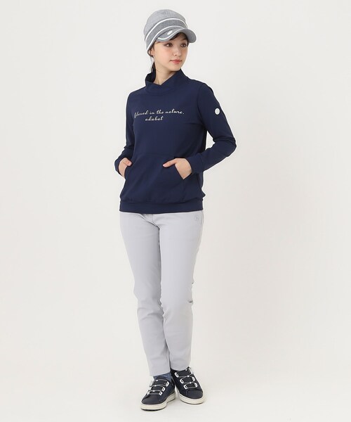 adabat(アダバット)の「ダンボールスタンドネックプルオーバー(Tシャツ/カットソー・レディース・サックスブルー/ネイビー・40/38/42)」の4枚目の写真