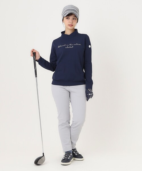 adabat(アダバット)の「ダンボールスタンドネックプルオーバー(Tシャツ/カットソー・レディース・サックスブルー/ネイビー・40/38/42)」の5枚目の写真