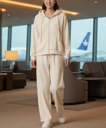 BY THE BAY（バイザベイ）の「セットアップ/SET UP・ジップアップパーカー・スウェットパンツ2点セット・空港コーデ（セットアップ）」