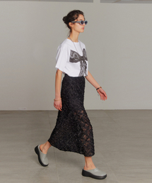 DEWEDEWE（デュイデュイ）の「Rose Lace Skirt_Black（スカート）」