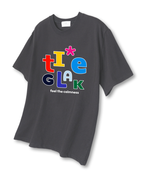 TI.GLAKE(ティーグレイク)の「アルファベットポイントオーバーサイズ半袖Tシャツダークグレー(Tシャツ/カットソー・レディース・その他・LARGE/X-LARGE/XX-LARGE)」の1枚目の写真