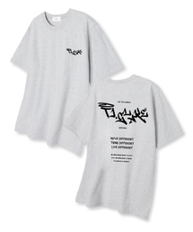 ムーブディフランテ オーバーサイズ 半袖Tシャツ ライトグレー