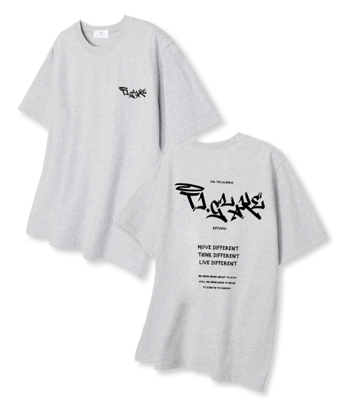 TI.GLAKE(ティーグレイク)の「ムーブディフランテ オーバーサイズ 半袖Tシャツ ライトグレー(Tシャツ/カットソー・レディース・その他・LARGE/X-LARGE/XX-LARGE)」の1枚目の写真