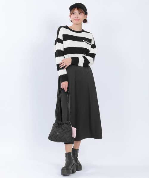 バイアスロゴ刺繍 ミニトート（トートバッグ）｜MARY QUANT（マリー