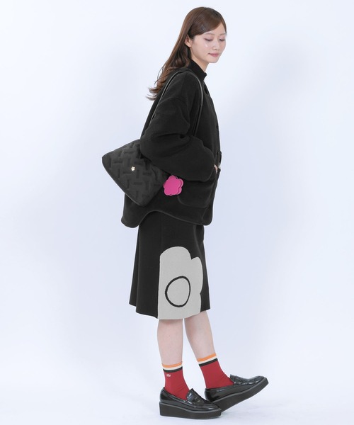 バイアスロゴ刺繍 ミニトート（トートバッグ）｜MARY QUANT（マリー