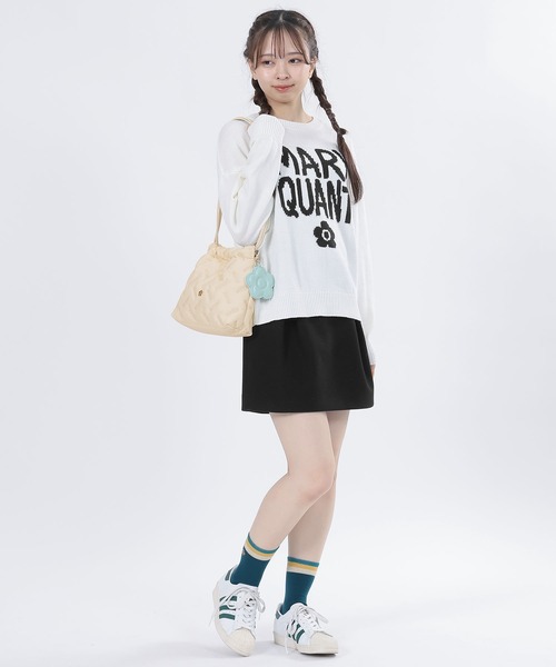 バイアスロゴ刺繍 ミニトート（トートバッグ）｜MARY QUANT（マリー