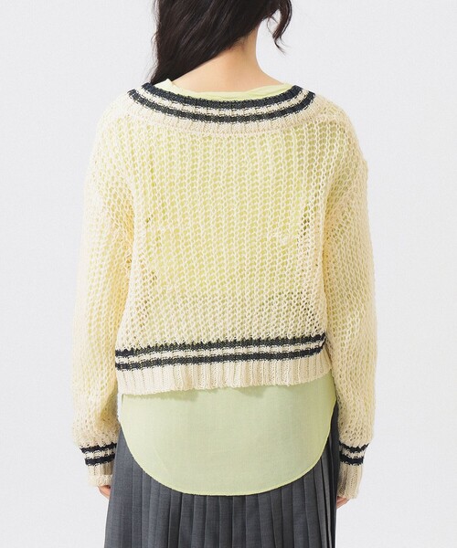 BEAMS BOY(ビームスボーイ)の「Vネック ライン プルオーバー(ニット/セーター・レディース・ホワイト系その他7/グレー・ONE SIZE)」の9枚目の写真