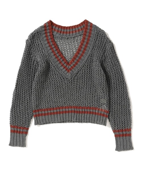 BEAMS BOY(ビームスボーイ)の「Vネック ライン プルオーバー(ニット/セーター・レディース・ホワイト系その他7/グレー・ONE SIZE)」の14枚目の写真