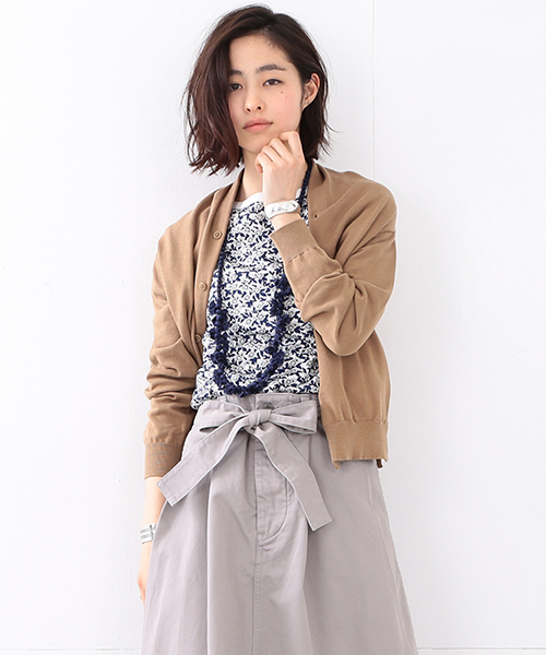 BEAMS BOY(ビームスボーイ)の「BEAMS BOY / 12ゲージ フジヤマ カーディガン 16SS(カーディガン/ボレロ・レディース・ブラック/カーキ/ロイヤルブルー・ONE SIZE)」の3枚目の写真