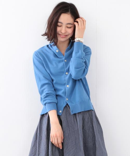 BEAMS BOY(ビームスボーイ)の「BEAMS BOY / 12ゲージ フジヤマ カーディガン 16SS(カーディガン/ボレロ・レディース・ブラック/カーキ/ロイヤルブルー・ONE SIZE)」の4枚目の写真