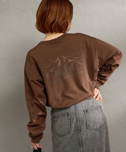 Columbia（コロンビア）の「【WEB限定】[Columbia/コロンビア] LOMA VISTA グラフィック バックプリント ロンT（Tシャツ/カットソー・レディース・ブラック/ホワイト/ダークブラウン/ネイビー・L/M/S）」の3枚目の写真
