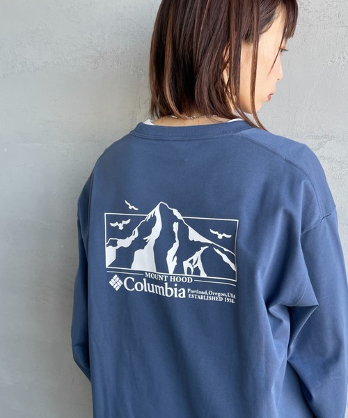 Columbia（コロンビア）の「【WEB限定】[Columbia/コロンビア] LOMA VISTA グラフィック バックプリント ロンT（Tシャツ/カットソー・レディース・ブラック/ホワイト/ダークブラウン/ネイビー・L/M/S）」の4枚目の写真