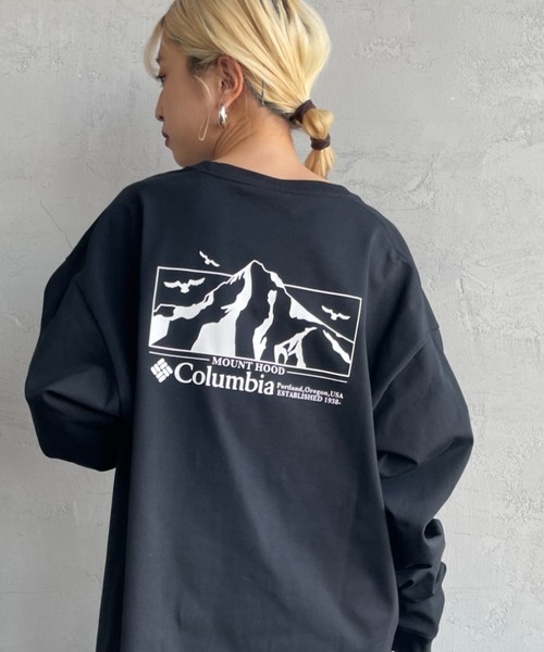 Columbia（コロンビア）の「【WEB限定】[Columbia/コロンビア] LOMA VISTA グラフィック バックプリント ロンT（Tシャツ/カットソー・レディース・ブラック/ホワイト/ダークブラウン/ネイビー・L/M/S）」の2枚目の写真